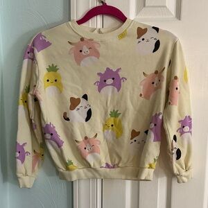 H&M Cream and Pink Animal Print Top